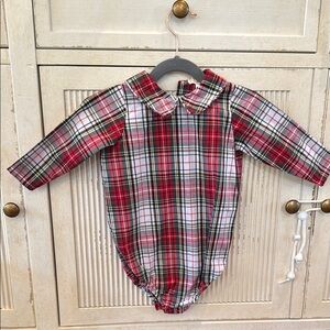 The Beaufort Bonnet Company Plaid Baby Romper